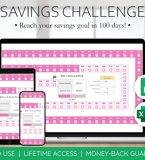 100 Day Savings Challenge Spreadsheet