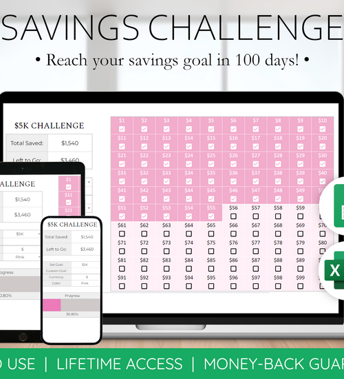 100 Day Savings Challenge Spreadsheet