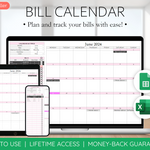 Bill Calendar Spreadsheet: Simple, Organized Bill Tracking