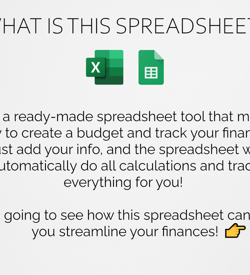 50/30/20 Budget Spreadsheet: Easy-to-Use Budget Planner & Tracker