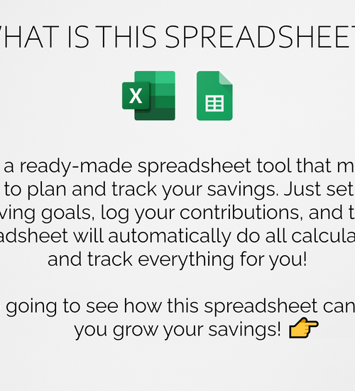 Savings Tracker Spreadsheet: Easily Plan, Track, & Reach Your Savings Goals!